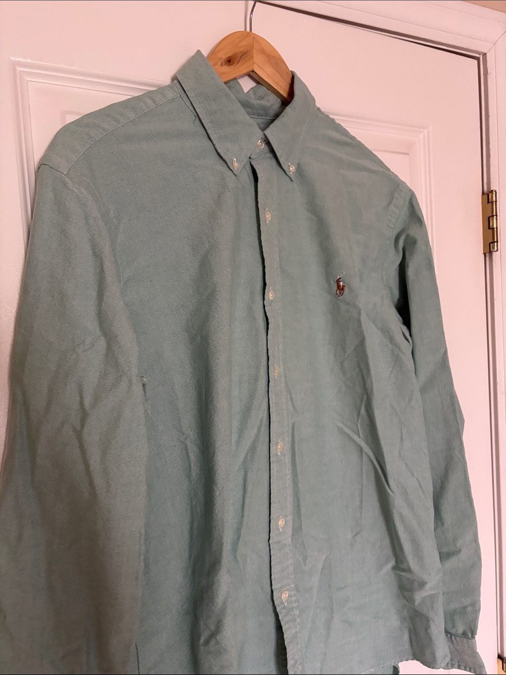 Ralph Lauren Light Mint Green Button-Down Oxford Shirt
